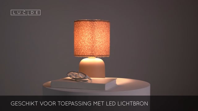 WOOLLY - Tafellamp - Ø 16 cm - 1xE14 - Okergeel