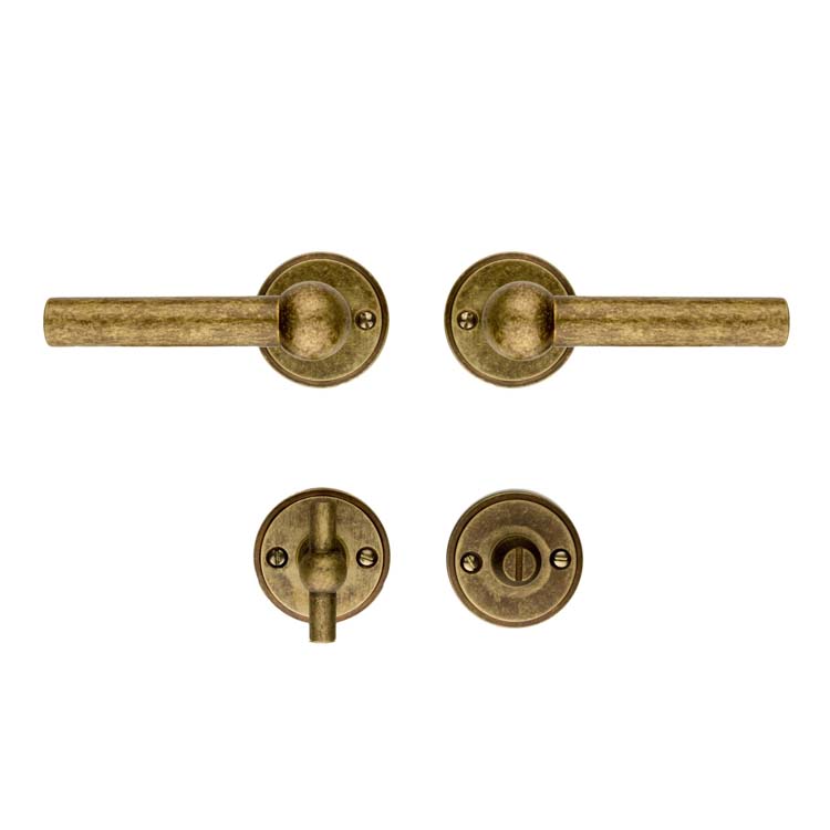 Deurkruk pro grado 2x lucera oud geel met WC-slot