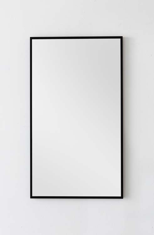 Miroir Tamino rectangulaire noir mat 40x70cm
