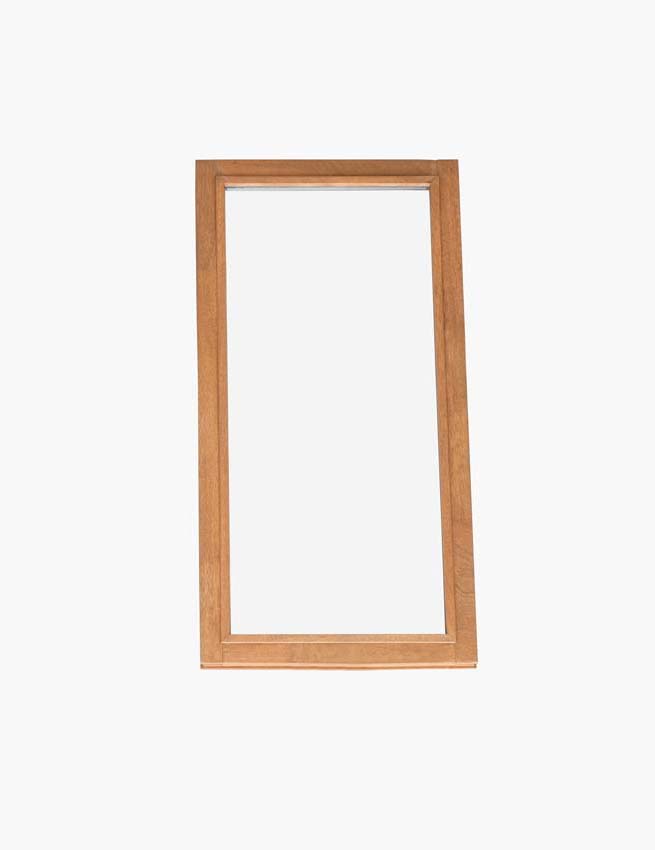 Vast raam Trae Meranti hout 46mm naturel op maat