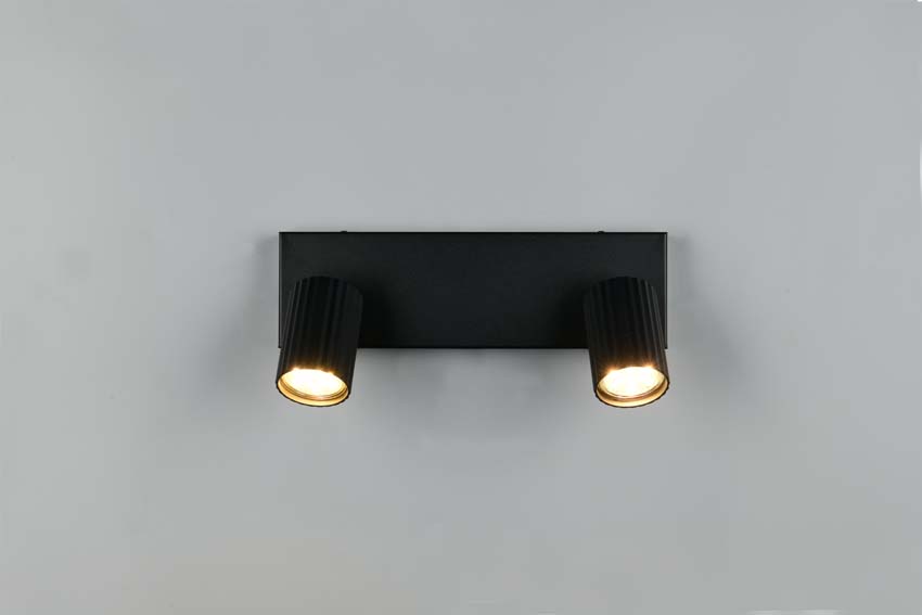 Spot en saillie - Noir - 30x9x14,5cm - Dimmable - GU10 - 2x10W