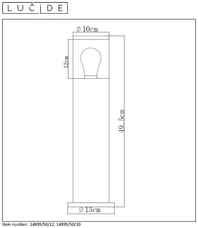 Lucide FEDOR - Sokkellamp Buiten - E27 - IP44 - Mat chroom