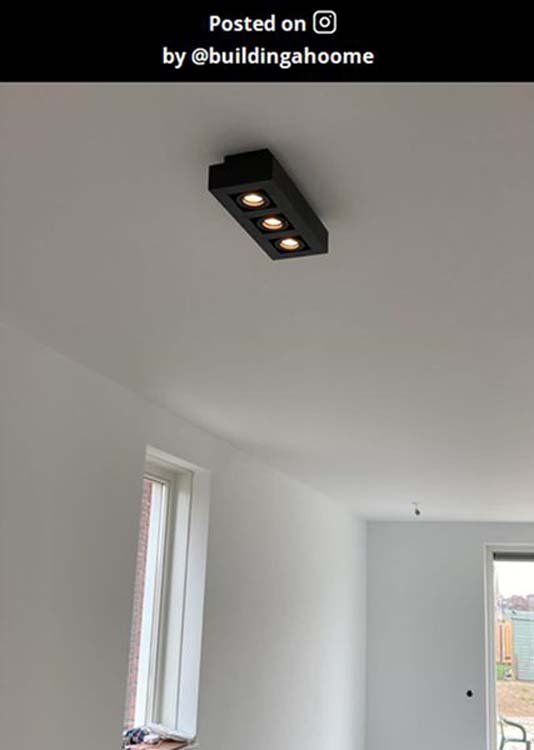 XIRAX - Spot plafond - LED Dim to warm - GU10 - 3x5W 2200K/3000K - Noir