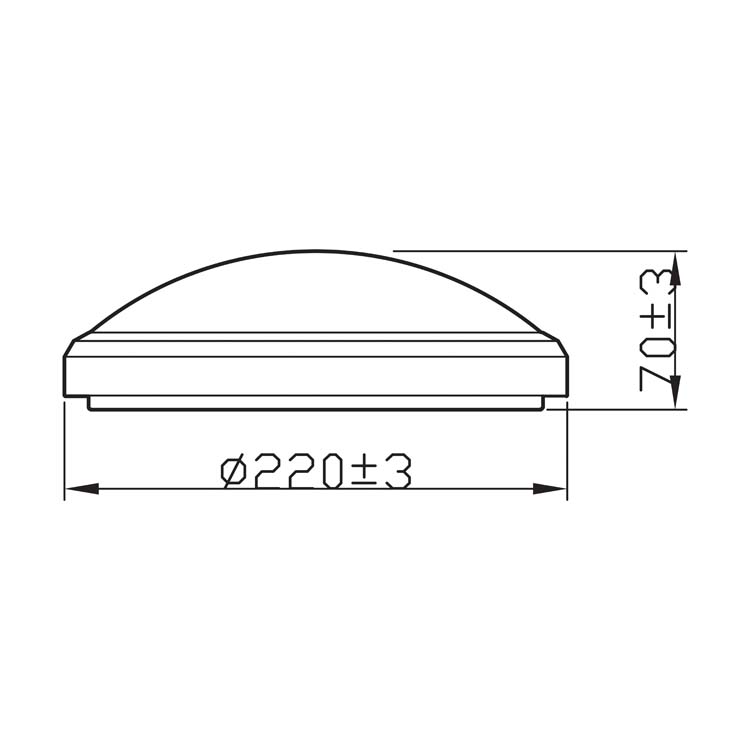 Plafondlamp Zwart 6W 2700K IP45