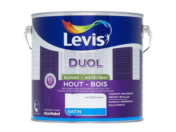 Levis Duol laque bois satin 2,5l blanc