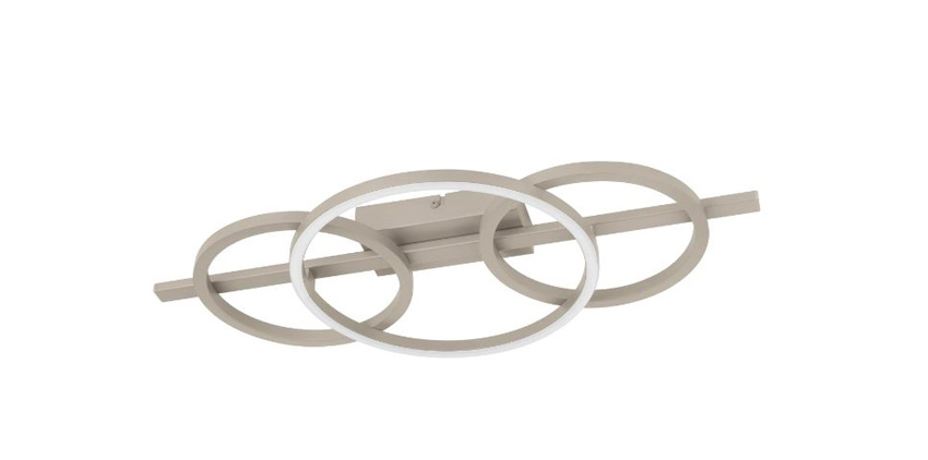 Plafonnier à 2 surfaces lumineuses - sable - 55x27,5x8,5cm - LED - 1x21W - 2700/4000/6500K - CCT