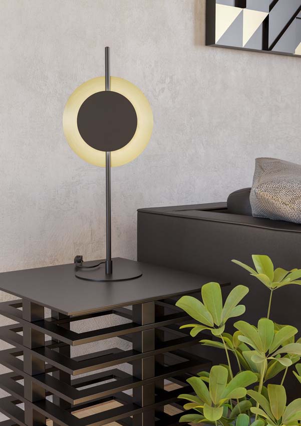 Lampe de table - Noir/or - H60cm - Dimmable - LED - 1x11W - 3000K