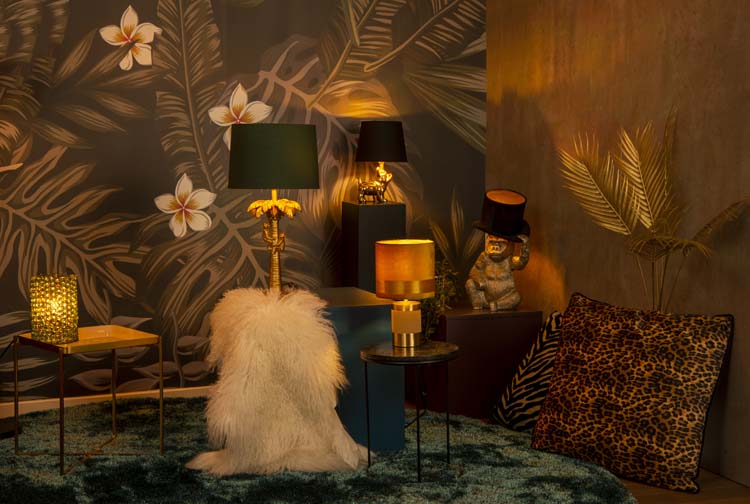 Lampe de table chien - noir - 21x21x31,5cm - E14 - 35W