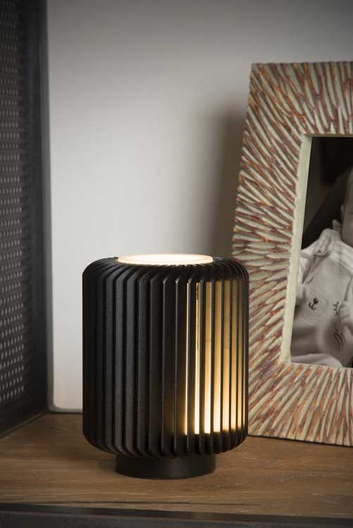 Lucide TURBIN - Lampe de table - LED - 1x5W 3000K - Noir