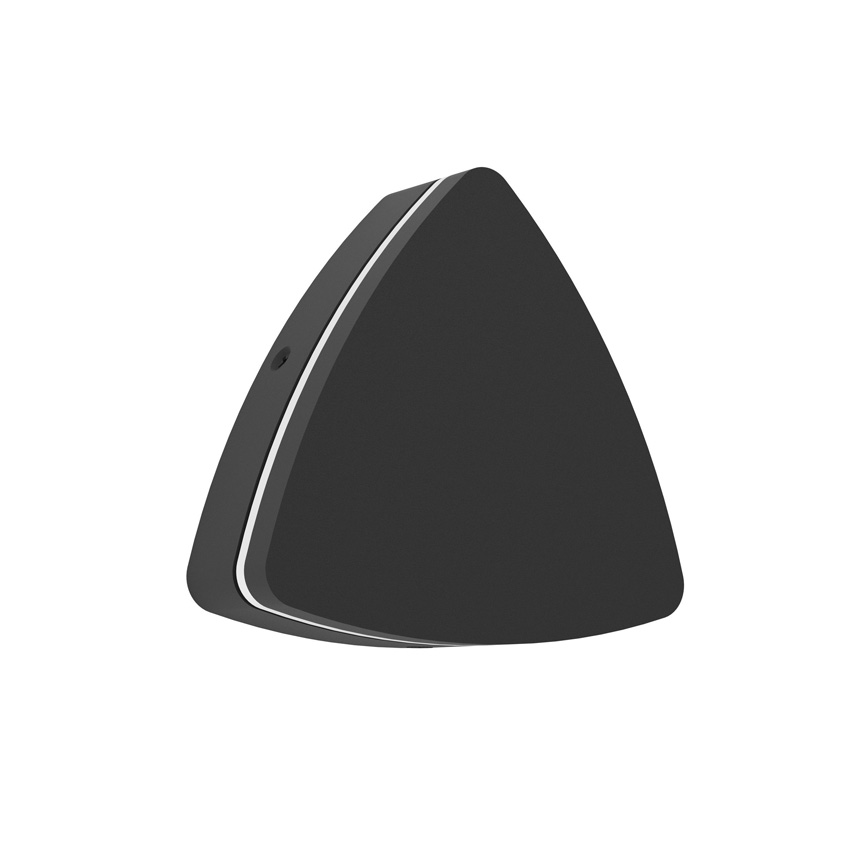 Wandlamp - zwart - 14x14x4,7cm - LED - 1x8W - 2700/4000/6500K - 950lm - IP44 - driehoek