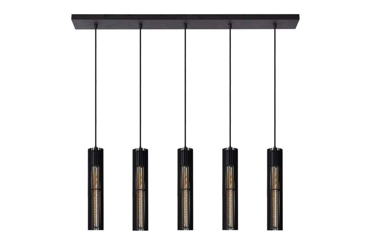 Lucide LIONEL - Suspension - 5xE27 - Noir