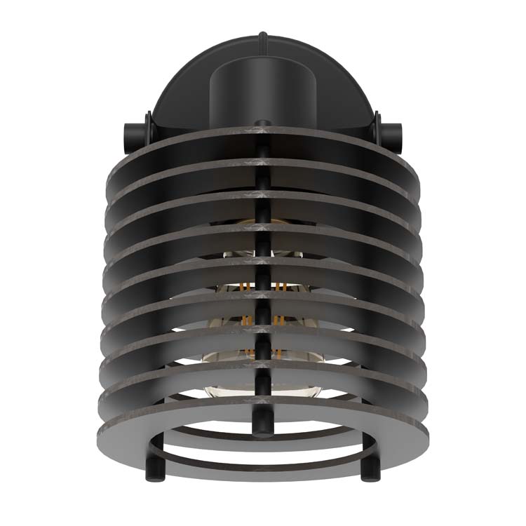 Wandlamp Sego E27 zwart/hout