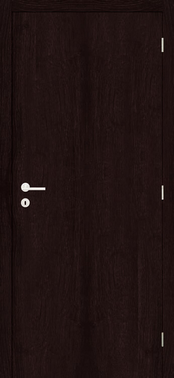 Porte intérieure complète Realwood Oak vertical chêne noir 201,5x63cm tubulaire réversible + châssis 16,5cm