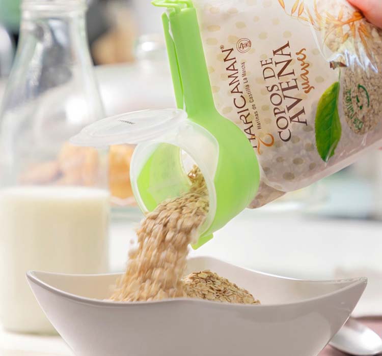 Sluitclips met dispenser voor plastiek zakken 4stuks