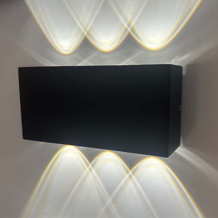 Wandlamp zwart 3x LED lamp 3W 960LM IP54