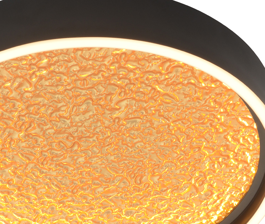 Plafonnier - noir/doré - Ø40cm - dimmable - LED - 1x40W - 3000K