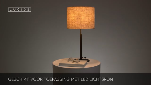 Lucide MAYA - Tafellamp - Ø 26 cm - 1xE27 - Beige
