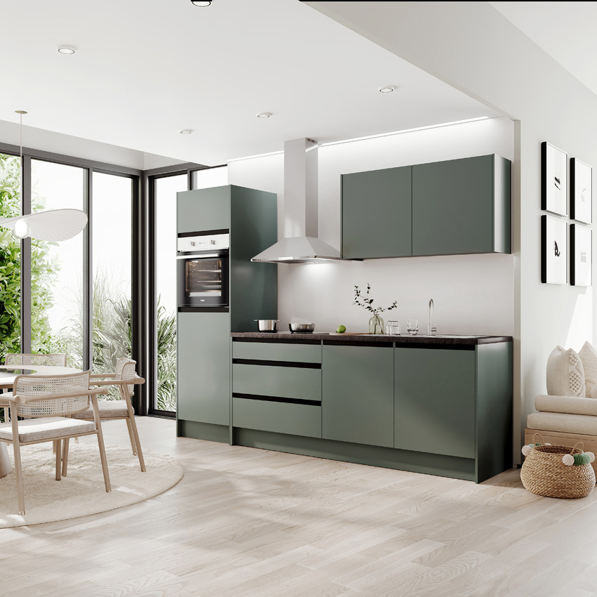 Keuken Berlin groen 273cm - zonder toestellen