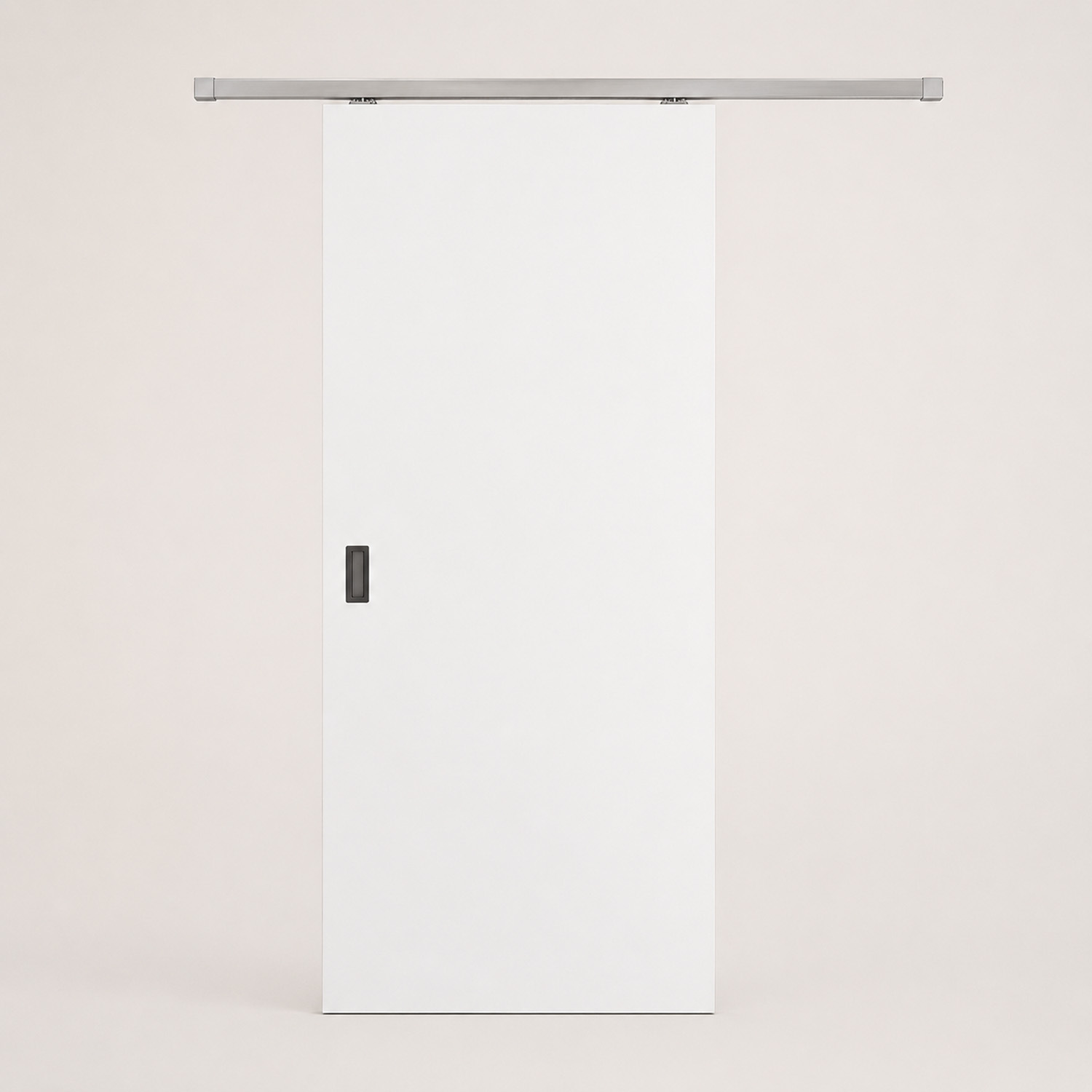 Complete enkele schuifdeur Karolien wit 93x211,5cm + rail inox