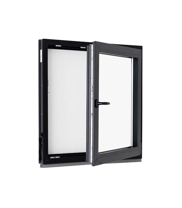 1-VAN Châssis oscillo-battant pvc Elegant noir/noir B1000xH1000 mm D