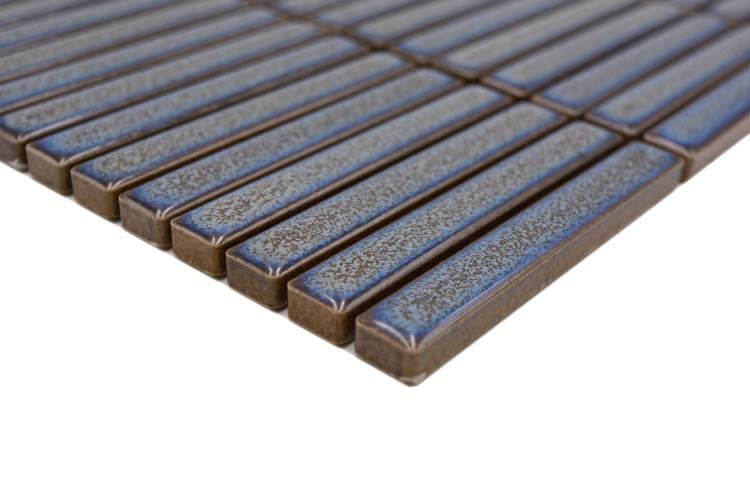 Mozaïek Finger grijs/blauw glanzend 28,2x30,8cm