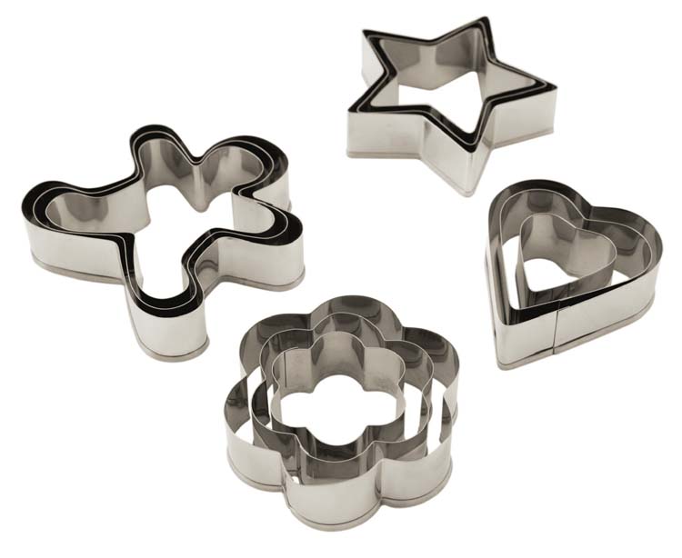 Dotz set de 3 emportes-pièce acier inoxydable 6.5x5.5x2 cm