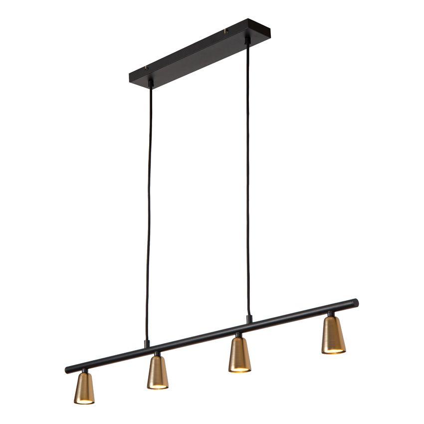 Lucide Essential Tiana - Suspension - 4xGU10 (MR16) - Couleur champagne