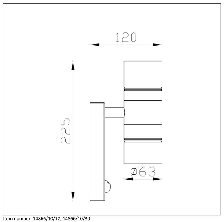 Lucide ARNE-LED - Wandspot Buiten - Ø 6,3 cm - LED - GU10 - 2x5W 2700K - IP44 - Mat chroom