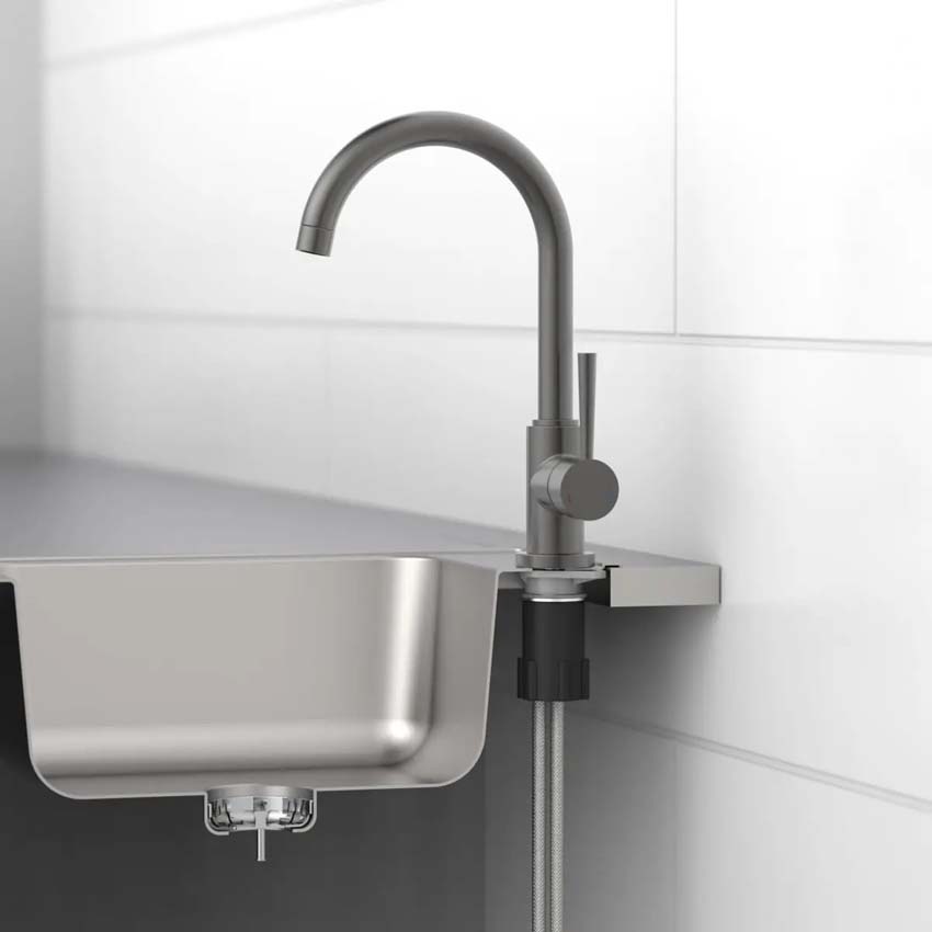 Robinet de cuisine Charlotte graphite mat