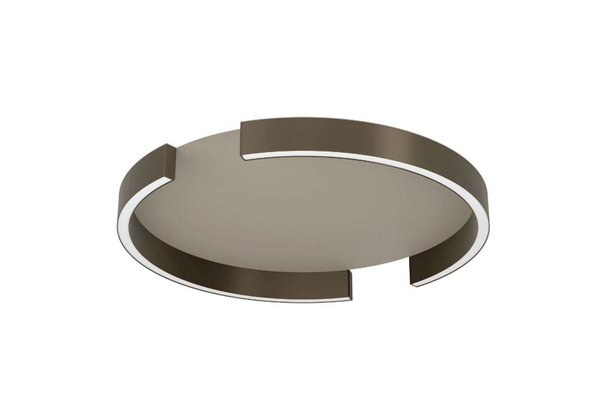 Plafonnier - sable/bronze - Ø45xH6,5cm - dimmable en 3 étapes - LED - 1x23W - 2700/4000/6500K - CCT