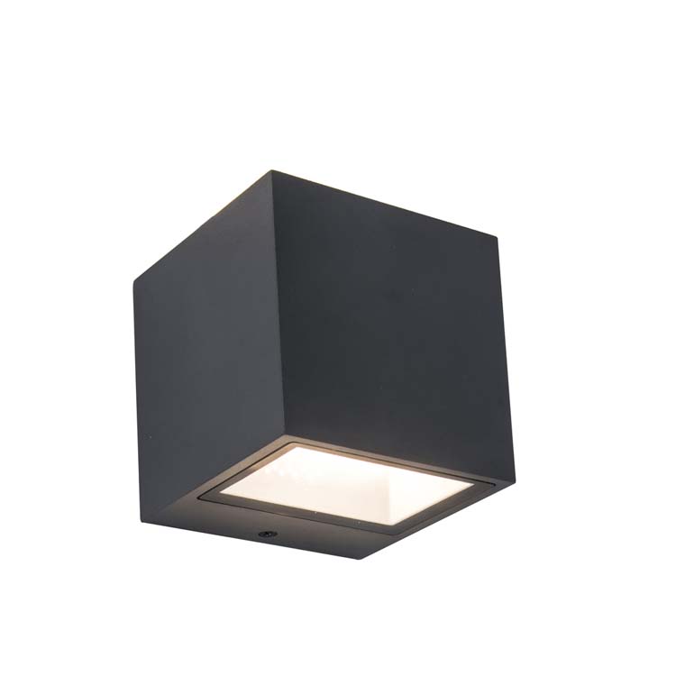 Wandlamp donkergrijs LED lamp 9W 850 lumen