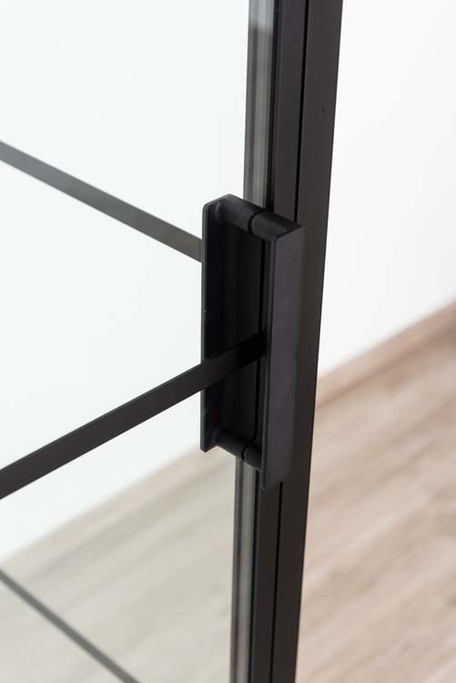 Porte de douche tournante avec partie fixe Ulysses noir 160x200cm