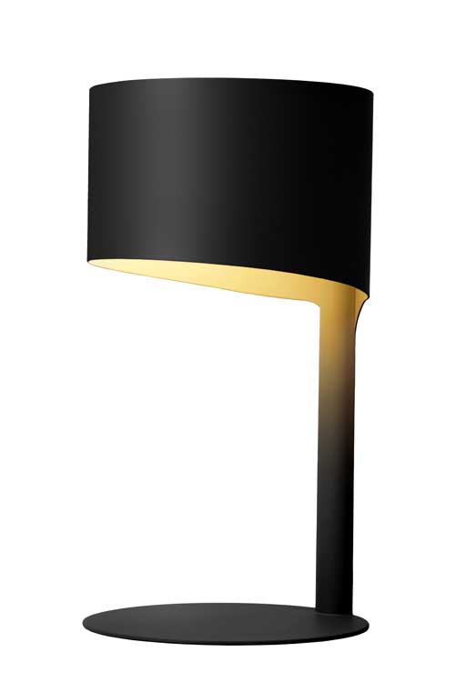 Lucide KNULLE - Tafellamp - Ø 15 cm - E14 - Zwart