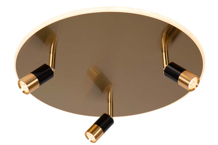 Lucide JUBEL - Plafonnier - Ø 48 cm - LED Dim. - 2700K - Or Mat / Laiton
