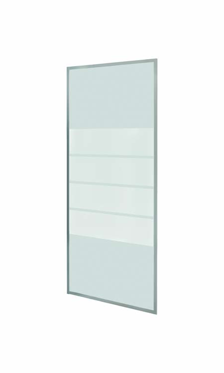 Vaste wand voor douchedeur Vanessa 90 x 190 cm chroom