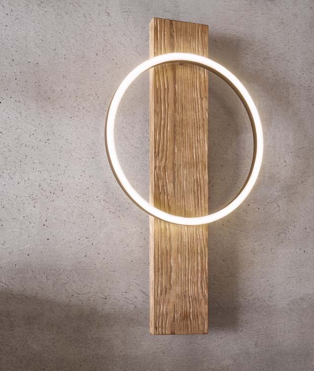 Wandlamp donker hout L 300mm 12W 3000k 1700LM