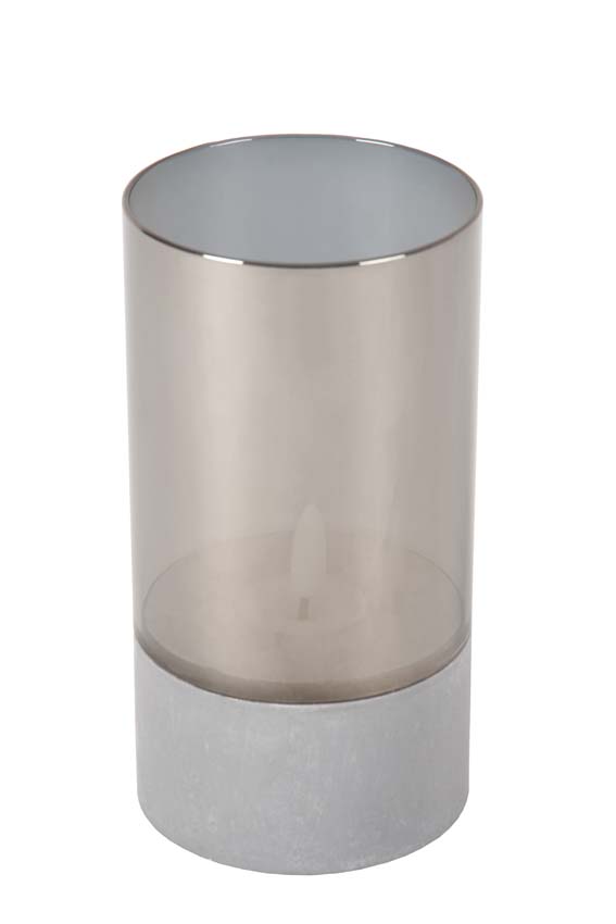 Lucide VELAS - Lampe de table - Piles - Ø 8 cm - LED - 3x0,2W 2700K - Fumé - Ensemble de 3