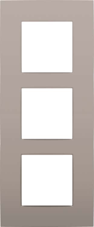 Plaque de finition triple vertical intense bronze