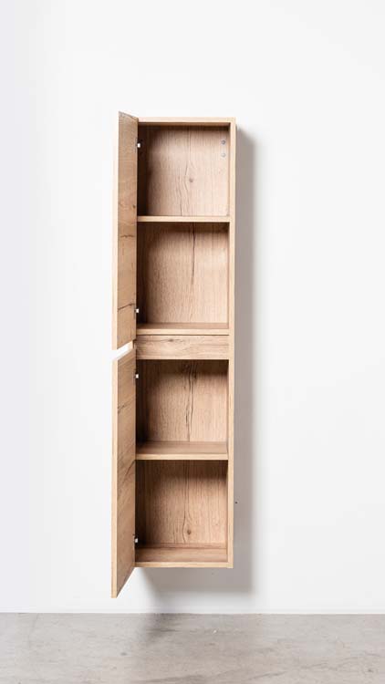 Armoire colonne Domino chêne suspendue 170x40x32cm