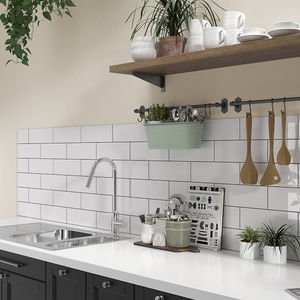 Wandtegel Cosy glanzend wit 10x30cm