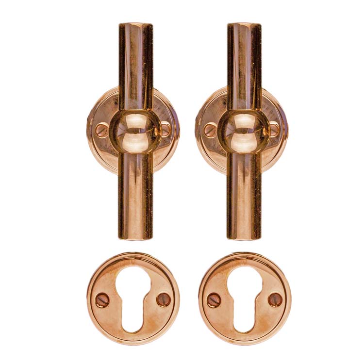 Poignée de porte pro grado T+T rose rosece cylindre