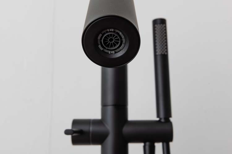 Badkraan Hercules vrijstaand mat zwart