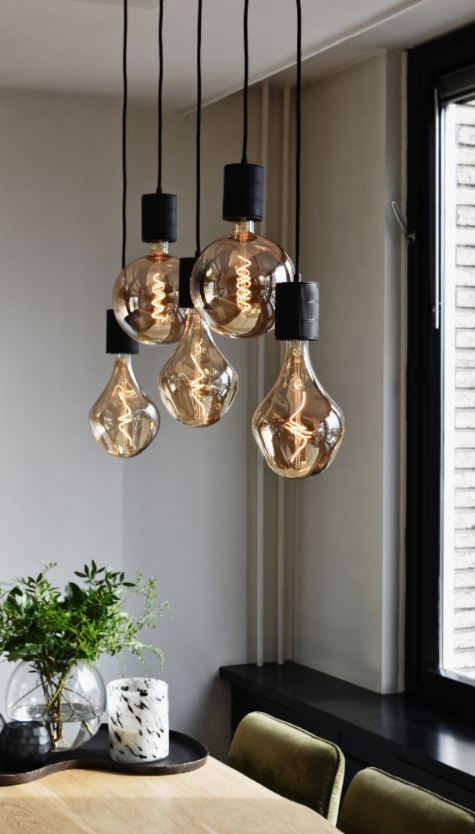 Rail lumineux Béa lampe suspendue noire 1xE27