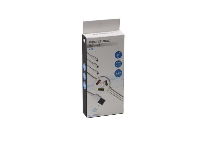 Datakabel 6-in-1 wit
