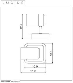 LENNERT Plafondspot 5W/GU10 Mat Zwart