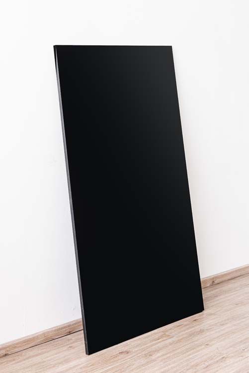 Achterwand voor keukeneiland Plenti zwart/houtlook 150cm