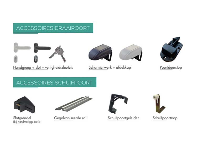 Dubbele draaipoort Montera alu antraciet 300x180cm