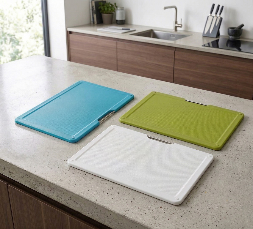 Snijplank kunststof multicolor 38x21cm set van 3