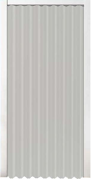 Porte pliante en cuir artificiel blanc sur mesure