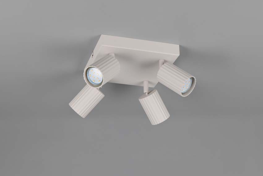 Spot en saillie - Gris - 20x20x14cm - Dimmable - GU10 - 4x10W
